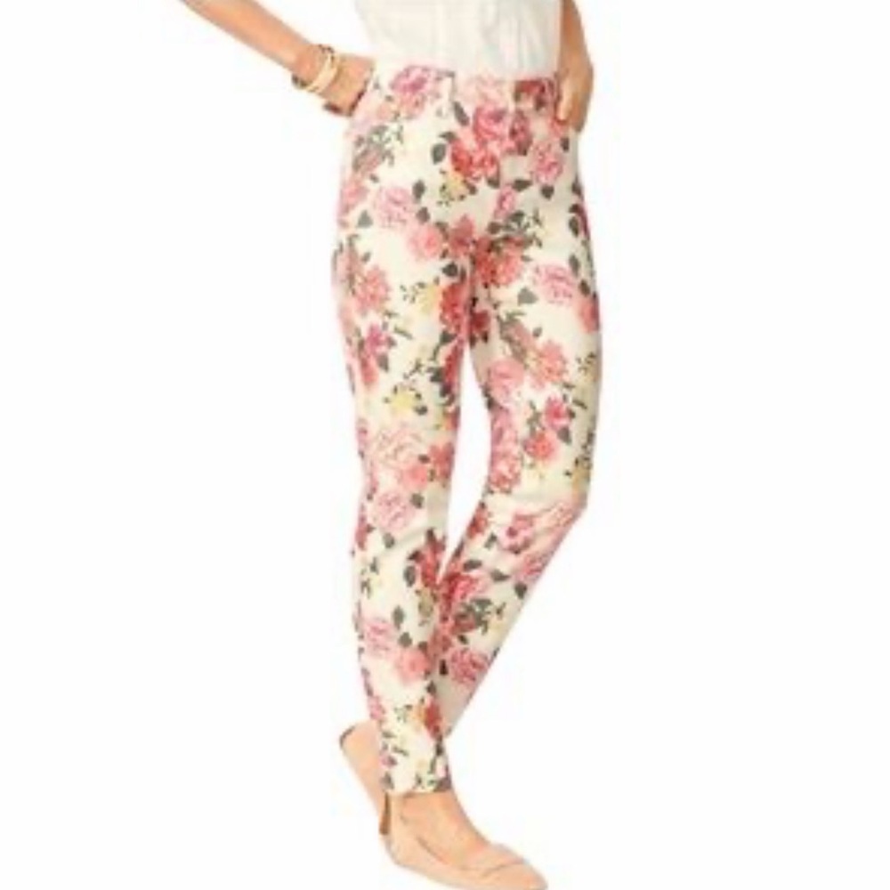 Buffalo David Bitton Havana High Rise Soft Stretch Ankle Skinny Pant floral 8/29